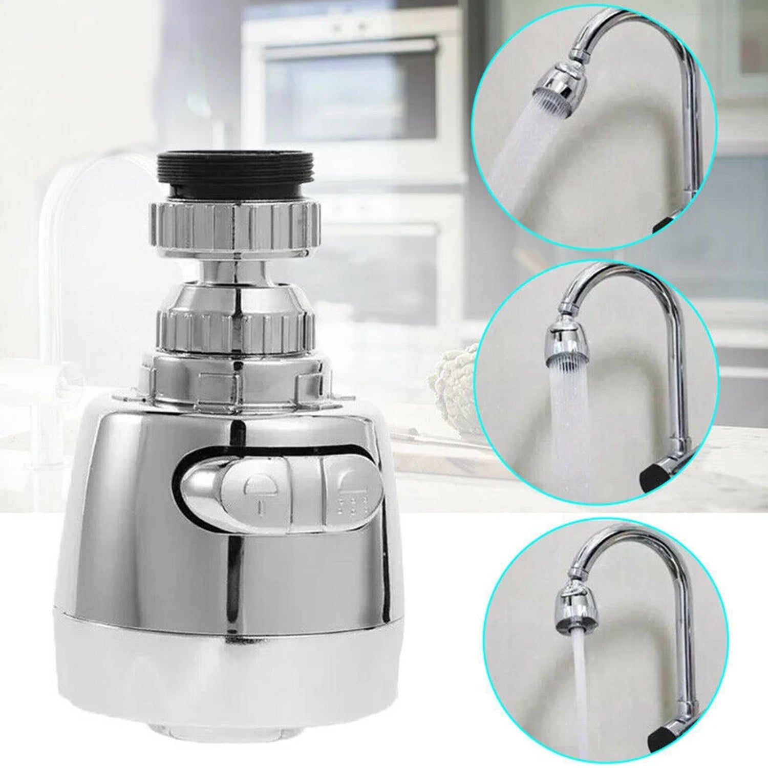 0552 Faucet Sprayer - Kitchen Sink Aerator Adjustable Rotatable Water Saver Head, Upgraded Big Angle Replacement Anti Splash Shower Booster with V Tap Stream Switch, Moveable Kitchen Tap Head (1 Pc) 0552 Faucet Sprayer - Kitchen Sink Aerator Adjustable Rotatable Water Saver Head, Upgraded Big Angle Replacement Anti Splash Shower Booster with V Tap Stream Switch, Moveable Kitchen Tap Head (1 Pc)